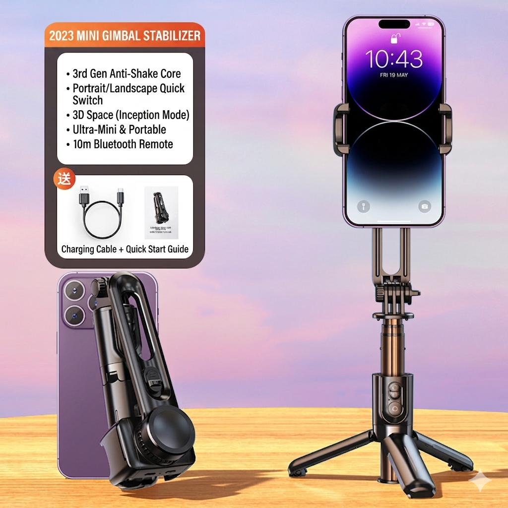CYKE Compact Video Stabilizer with Light