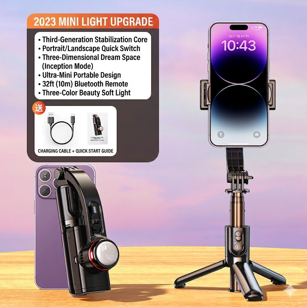 CYKE Compact Video Stabilizer with Light